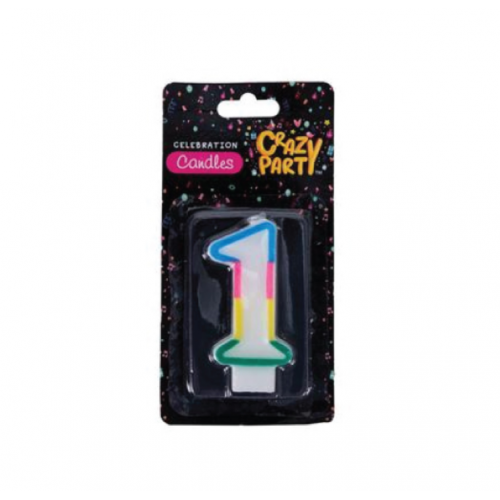 CANDLE COLOURFULL NUMBER 1 CANDLE COLOURFULL NUMBER 1